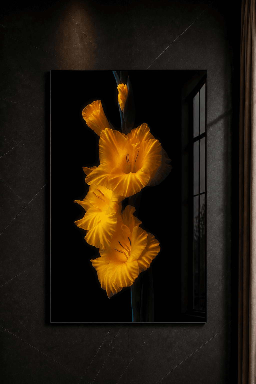 Golden Column, botanical fine art photography on Diasec