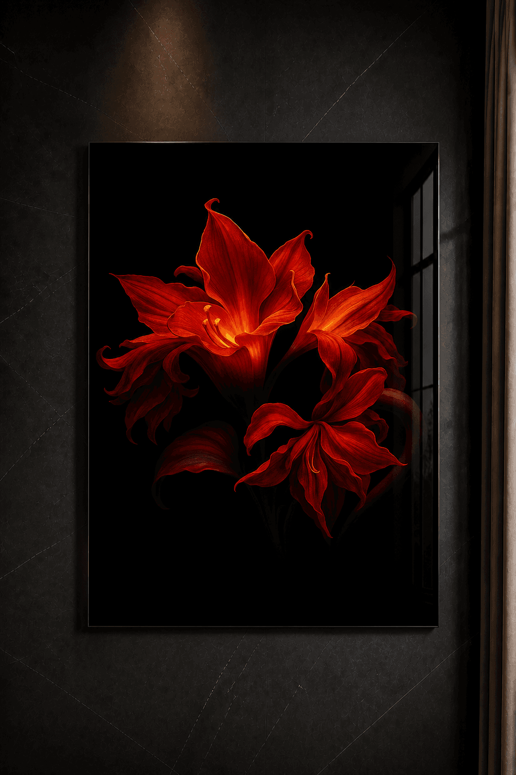 Detail van botanische kunstfotografie achter Diasec acrylglas door Beate Marie